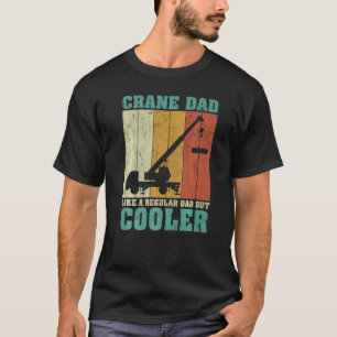 Camiseta Mens Vintage Retro Crane Pai Como Um Fa De Pai Reg