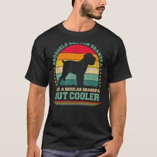 Camiseta Mens Vintage Retro Dog Bruxelas Griffon Avô F