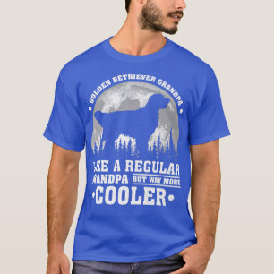 Camiseta Mens Vintage Retro Funny Ouro Retriever Avô