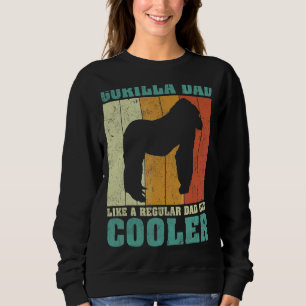 Camiseta Mens Vintage Retro Gorilla Pai Como Um Pai Regular