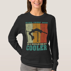 Camiseta Mens Vintage Retro High Jump Pai Como Um Da Regula