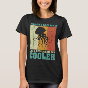 Camiseta Mens Vintage Retro Jellyfish Pai Como Um Da Normal
