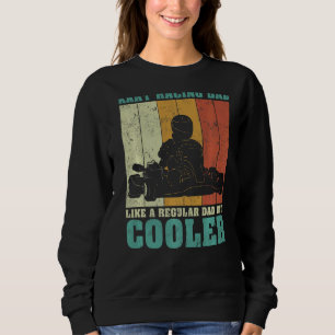 Camiseta Mens Vintage Retro Kart Racing Pai Como Um Normal