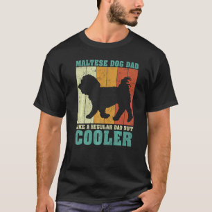 Camiseta Mens Vintage Retro Maltês Pai Como Um