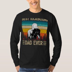 Camiseta Mens Vintage Retro Melhor Pai De Kickboxing Em Qua