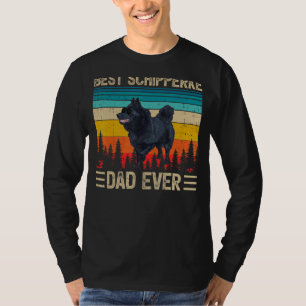 Camiseta Mens Vintage Retro Melhor Pai Schipperke Alguma Ve