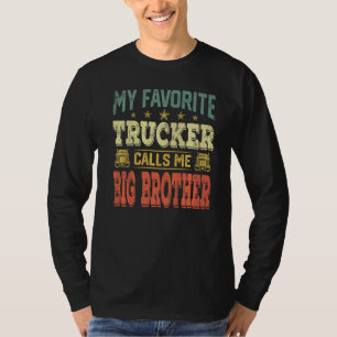 Camiseta Mens Vintage Retro Meu Caminhoneiro Favorito Me Ch