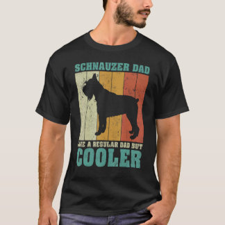 Camiseta Mens Vintage Retro Schnauzer Pai Como Um Da Regula