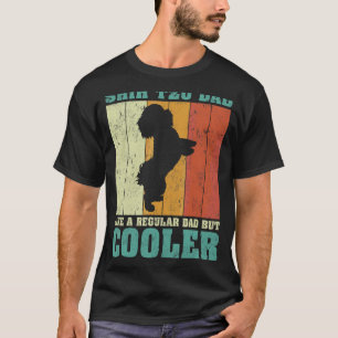 Camiseta Mens Vintage Retro Shih Tzu Pai Como Um Pai Regula