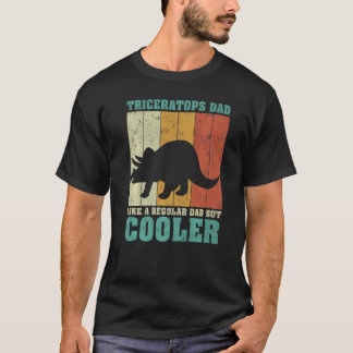 Camiseta Mens Vintage Retro Triceratops Pai Como Um Normal