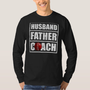 Camiseta Mens Vintage Style Marido Padre Cricket Coach Fa