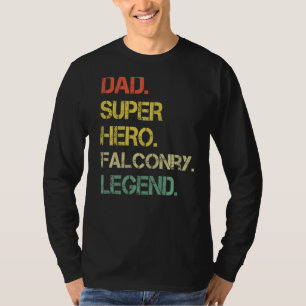 Camiseta Mens Vintage Style Pai Hero Falconry Legenda Pai