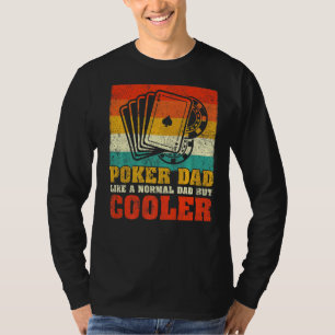 Camiseta Mens Vintage Style Poker Pai Como Um Poker De Pai