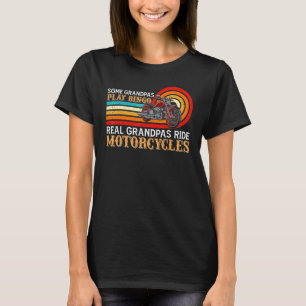 Camiseta Mens Vintage Style Real Vovô Ride Moto F