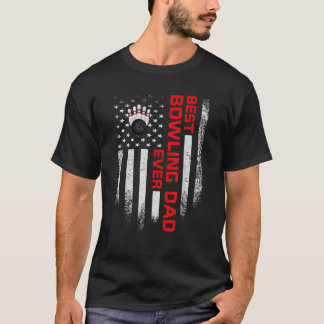 Camiseta Mens Vintage USA American Flag Best Boliche Ev