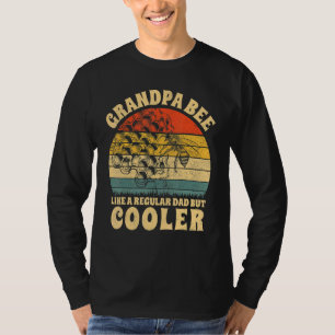 Camiseta Mens Vintage Vovô Abelhas Como Um Pai Regular F