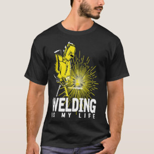 Camiseta Mens Vintage Welder Solder É Minha Vida Engraçada