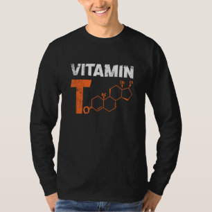 Camiseta Mens Vitamin Testosteron Bodybuilding Gym Malhação