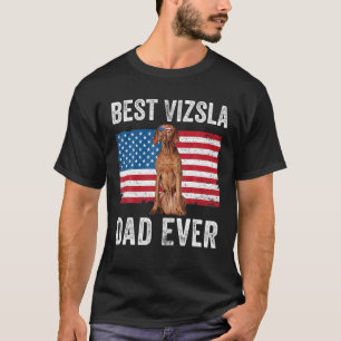 Camiseta Mens Vizsla Pai American Flag Vizsla Dog Lover