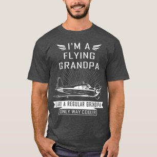 Camiseta Mens Voando O Piloto Do Avô Presente Para Homens