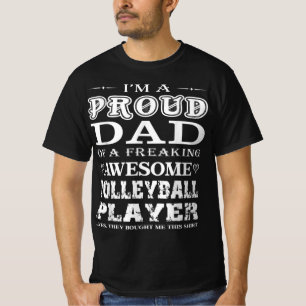 Camiseta Mens Voleibol Sou um orgulhoso presente de Pai de 