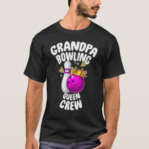 Camiseta Mens Vovô Boliche Rainha da Tripulação da Rainha A