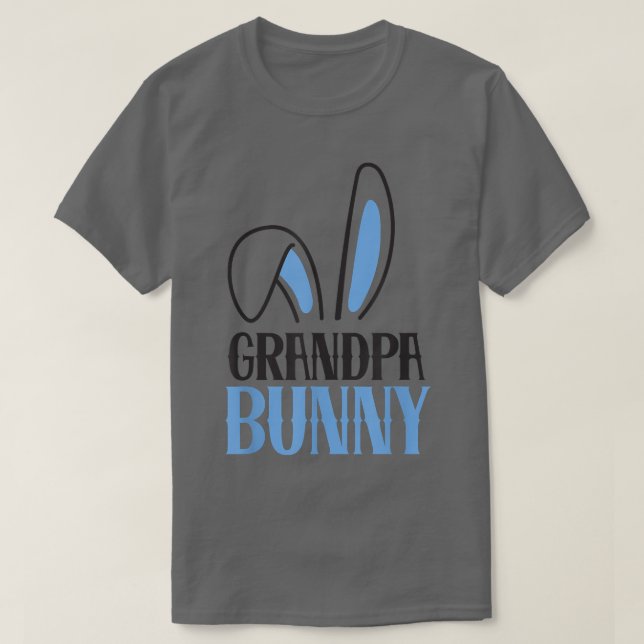 Camiseta Mens Vovô Bunny Costume Família Engraçada Correspo (Frente do Design)