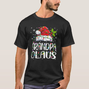 Camiseta Mens Vovô Claus Natal Luz Família Pajama