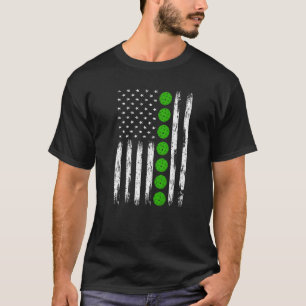 Camiseta Mens W do Esportes de Bandeiras Americanas em Desc