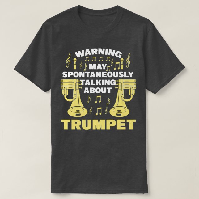 Camiseta Mens Warning pode falar espontaneamente sobre o tr (Frente do Design)