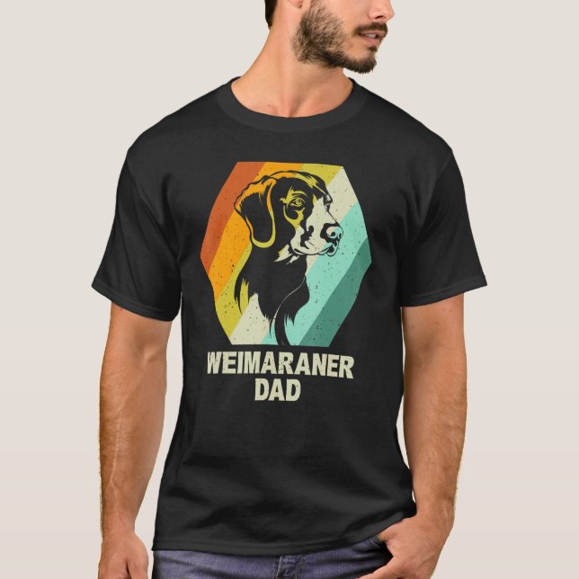 Camiseta Mens Weimaraner Dog - Vintage Weimaraner Dad (Frente)