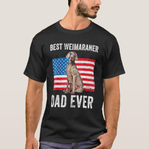 Camiseta Mens Weimaraner Pai Americano Flag Dog Proprietári