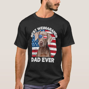Camiseta Mens Weimaraner Pai Americano Flag Weim Weimaraner