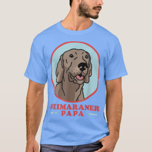 Camiseta Mens Weimaraner Papa Dog Proprietário de Weimarane
