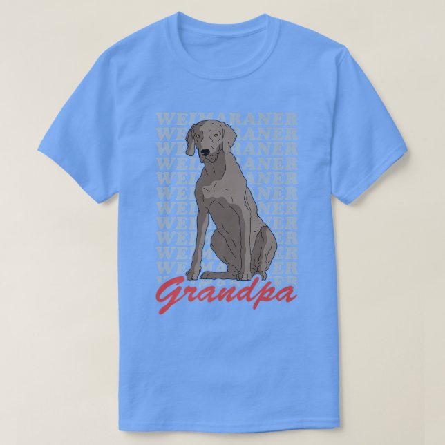 Camiseta Mens Weimaraner Vovô Proprietário do Cachorro Weim (Frente do Design)