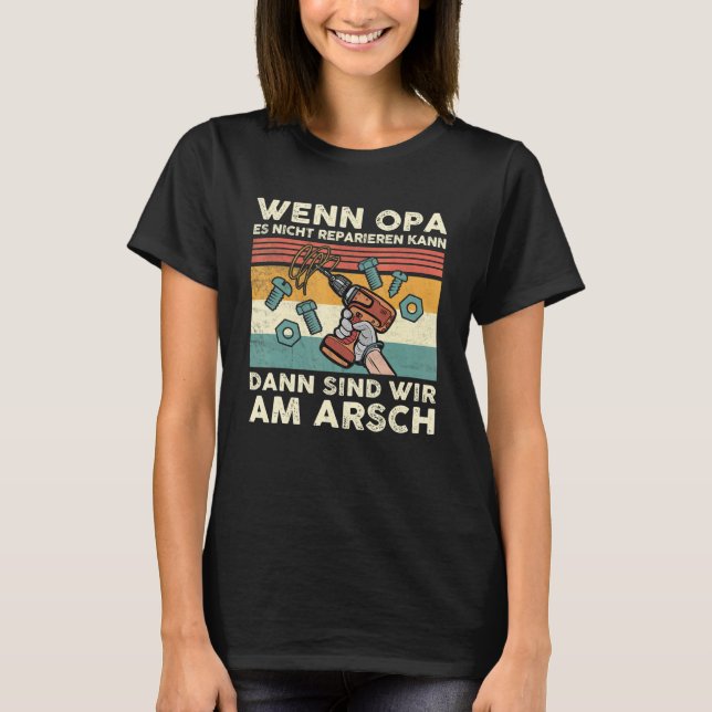 Camiseta Mens Wenn Opa Es Nicht Reparieren Kann Alemanha De (Frente)