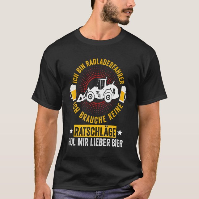 Camiseta Mens Wheel Loader Construction Worker Construction (Frente)