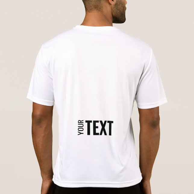 Camiseta Mens White Modern Sport Back Impressão (Verso)