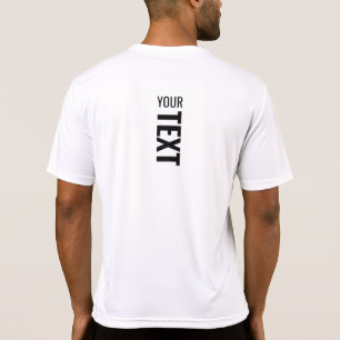 Camiseta Mens White Sport Modelo moderno Impressão traseiro