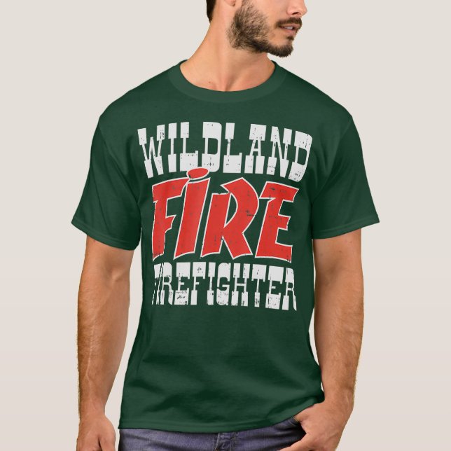 Camiseta Mens Wildland Fire Fire Fire Forest (Frente)