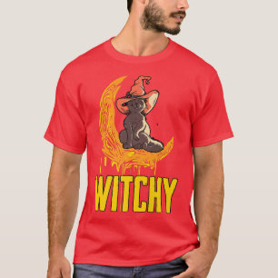 Camiseta Mens Witchy Witchy Broom Witchcraft Bells W