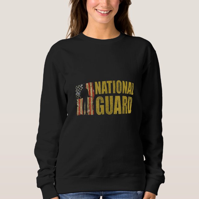 Camiseta Mens Women National Guard American Flag Proud Patr (Frente)