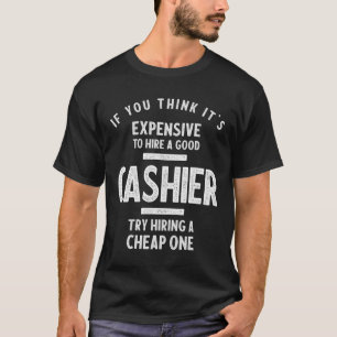 Camiseta Mens Womens Engraçado Cashier Shirts