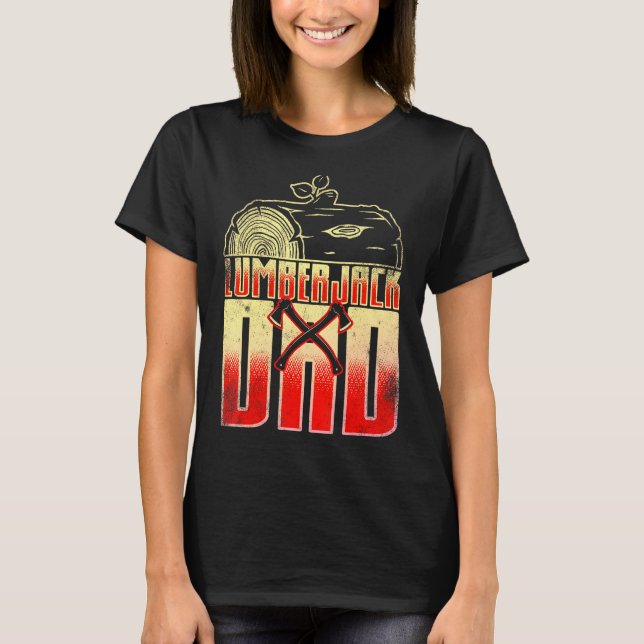 Camiseta Mens Woodworker Ax Arborist Pai 9 (Frente)