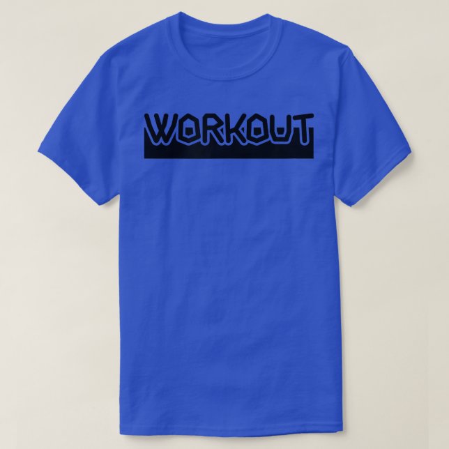 Camiseta Mens WORKOUT Gym Malhação Workout Bodybuilding Mot (Frente do Design)