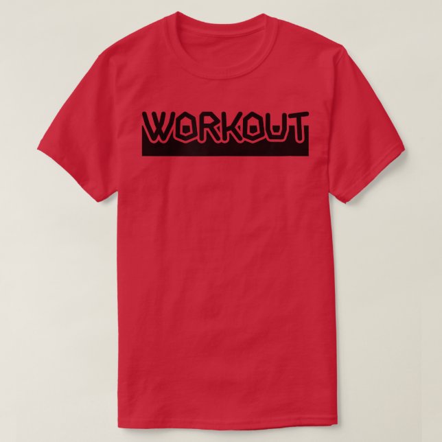 Camiseta Mens WORKOUT Gym Malhação Workout Bodybuilding Mot (Frente do Design)