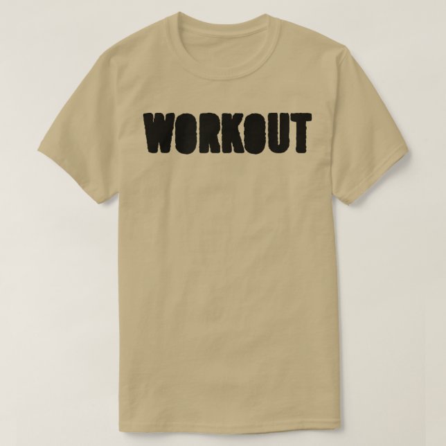 Camiseta Mens WORKOUT Gym Malhação Workout Bodybuilding Mot (Frente do Design)