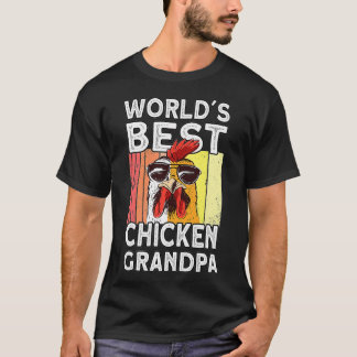 Camiseta Mens Worlds Best Chicken Avô Farmer Rooster H