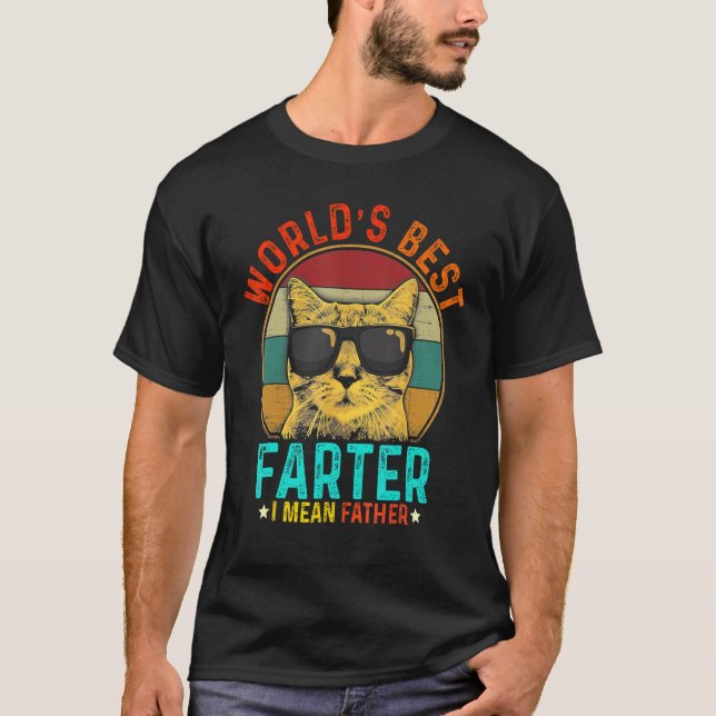 Camiseta Mens Worlds Melhor Farter Eu Quero Dizer Padre Eng (Frente)