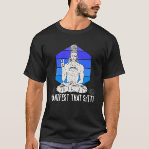 Camiseta Mens Yoga Lotus Apenas Manifesto Isso 1